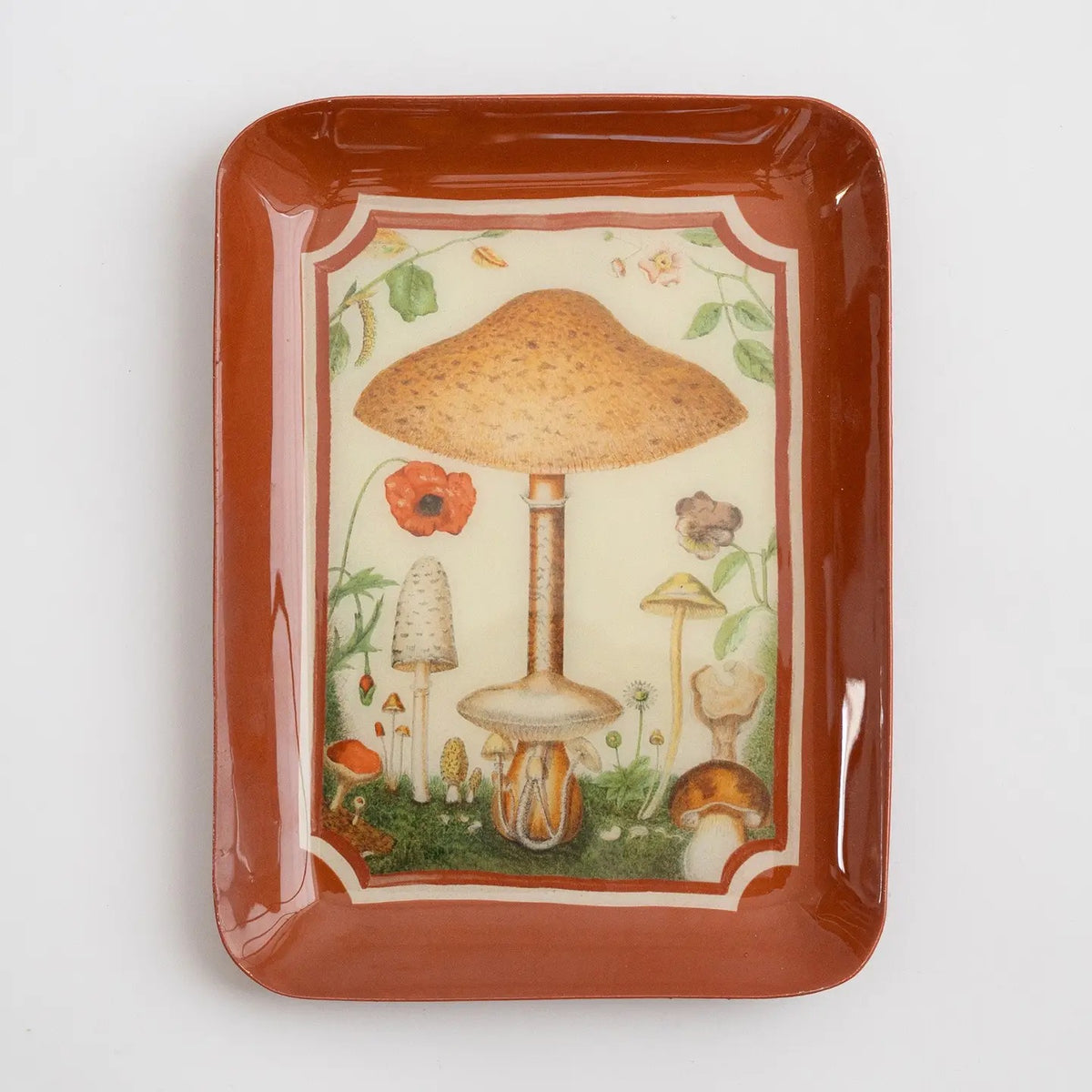 Fungi Rectangular Enamel Tray