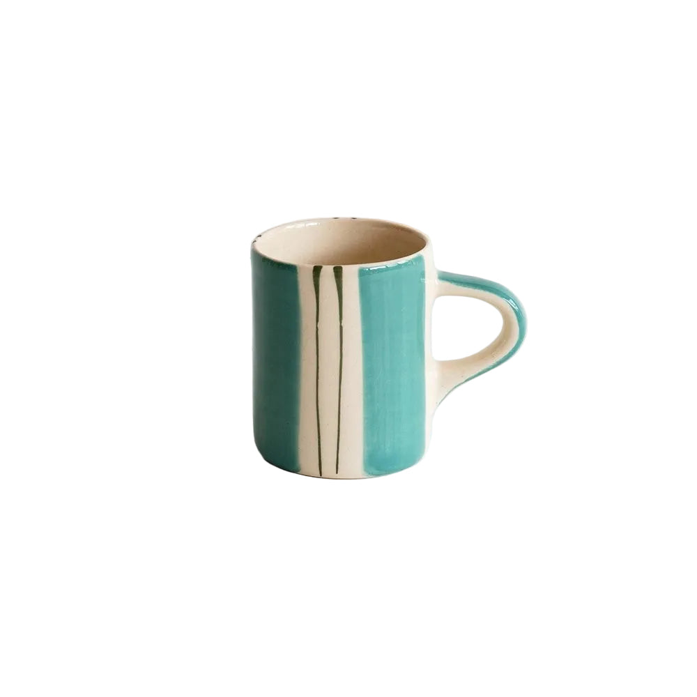 Espresso Cup, Twin Stripe In Mint