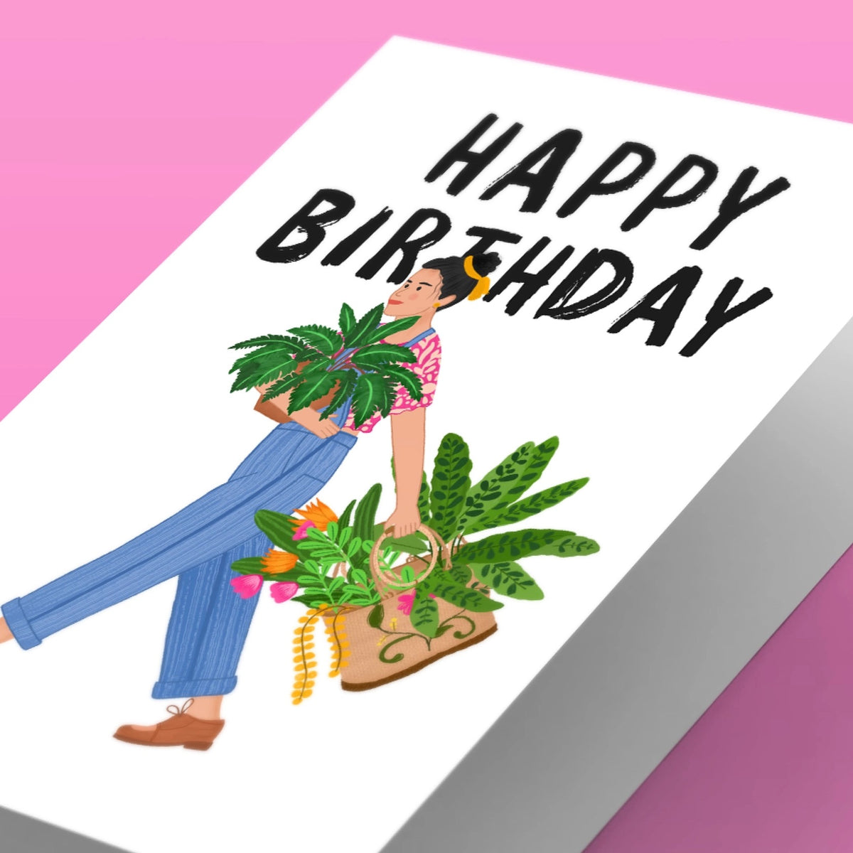 Miss Dungarees And Her Plants