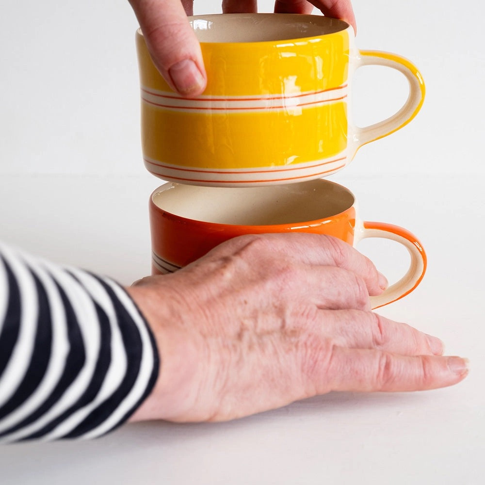 Twin Stripe Mug  in Paprika