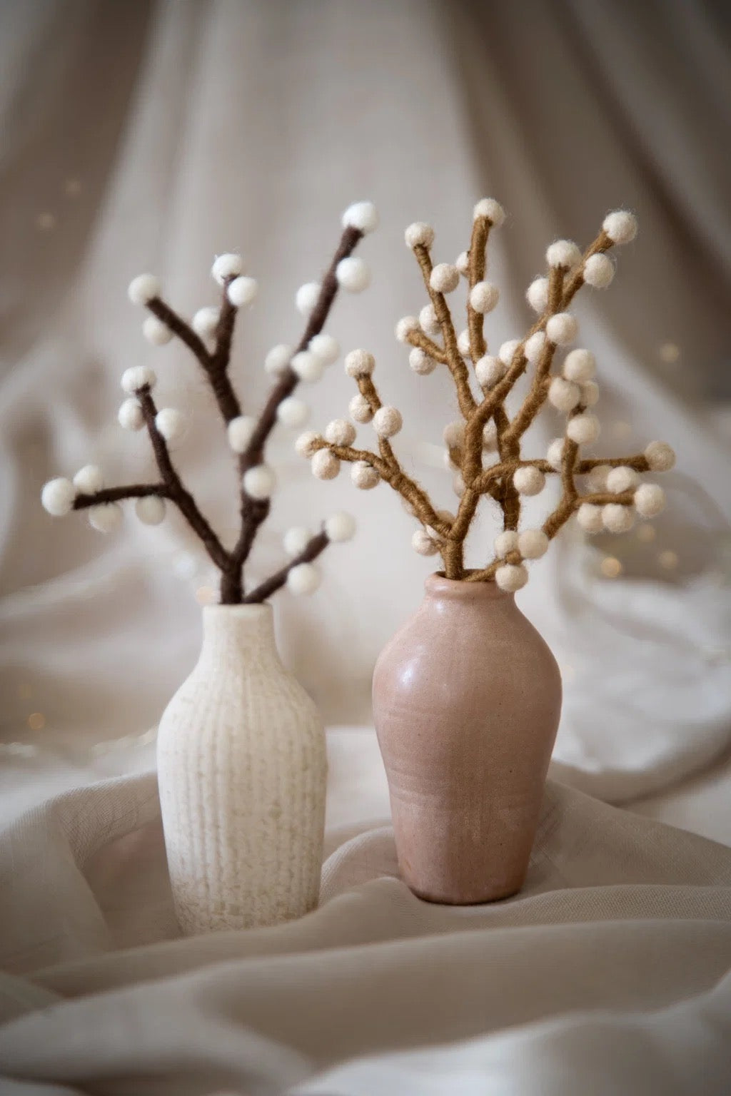 Mini Branch With White Berries