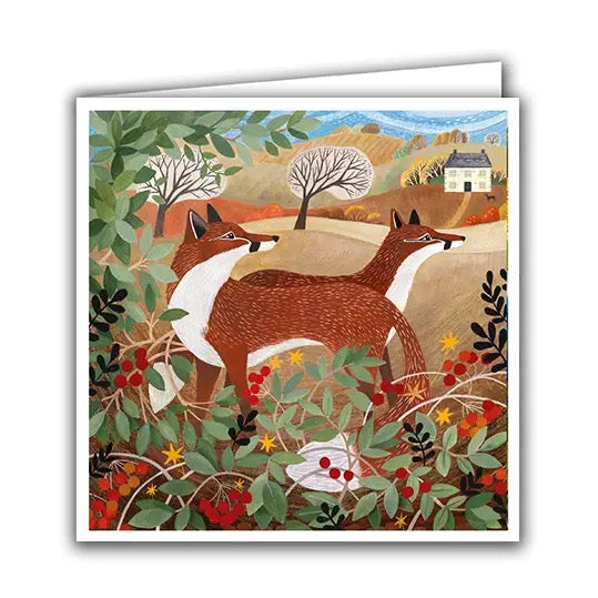 Foxes Greeting Card