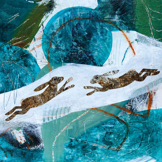Running With The Moon Greeting Card