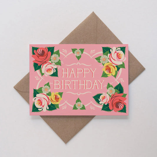 Roses & Castles Birthday Card