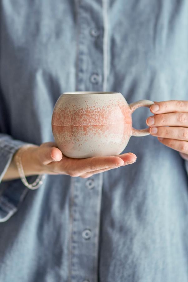 Paula Orange Stoneware Mug