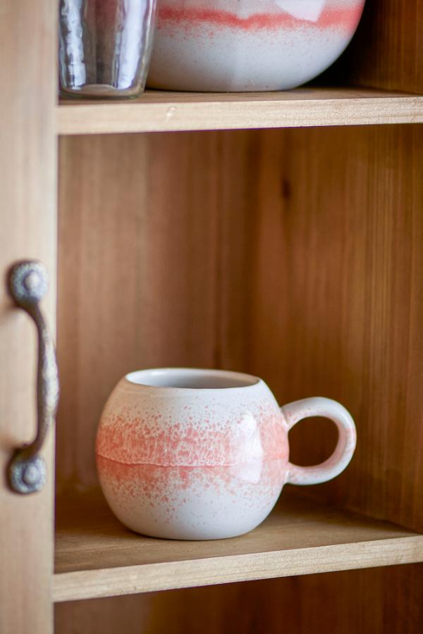 Paula Orange Stoneware Mug