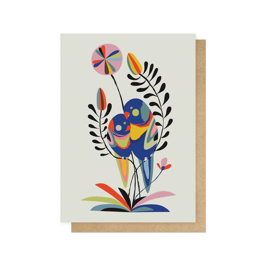 Rainbow Lorikeets Greetings Card