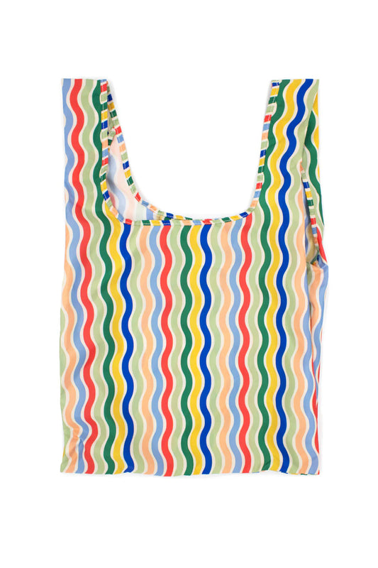 Rainbow Waves Medium Reusable Bag