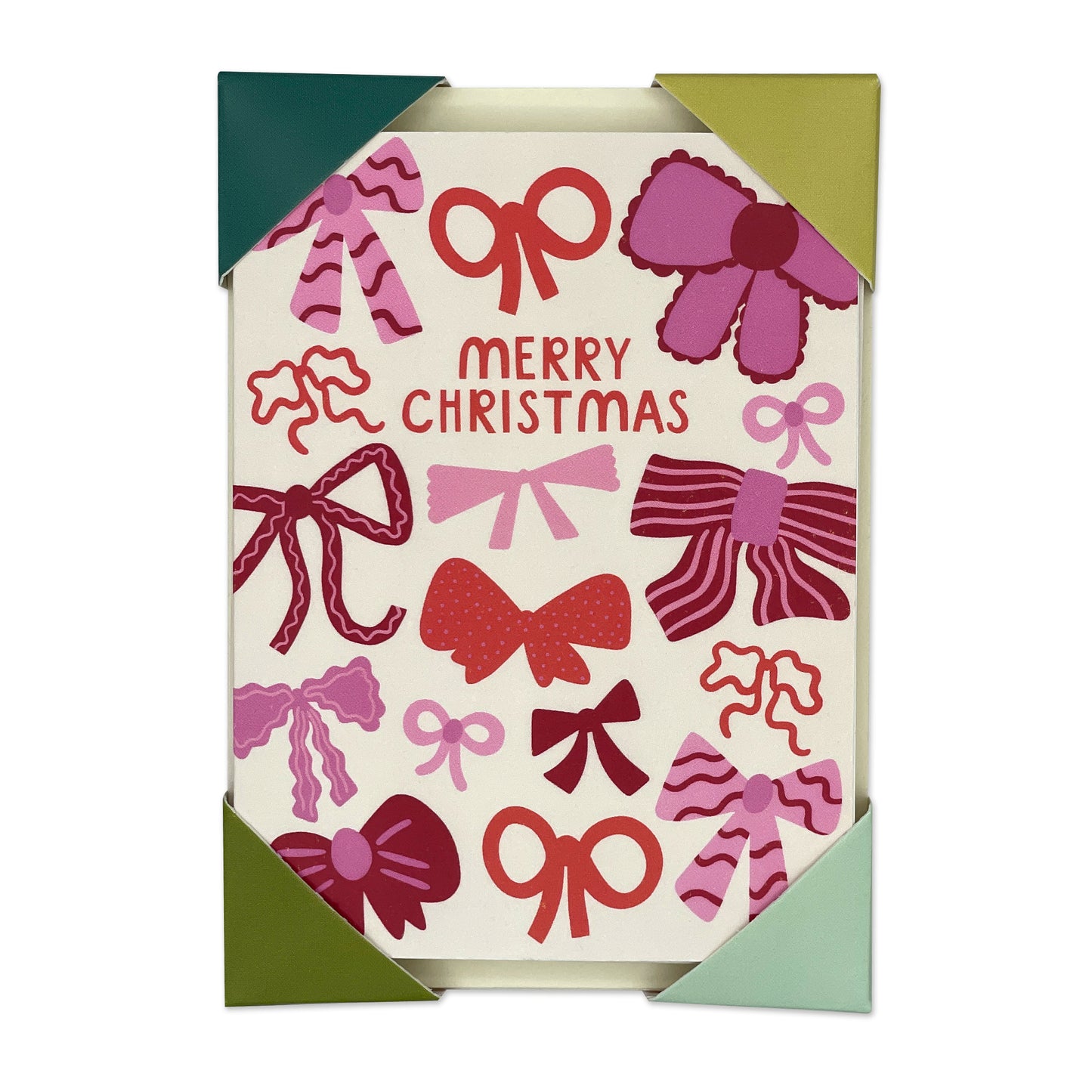 Merry Christmas Bows Christmas Card: Pack Of 6