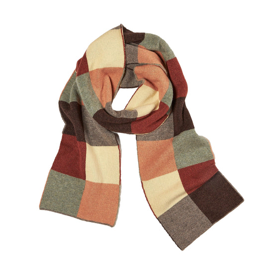 Chequerboard Rust Colour Scarf