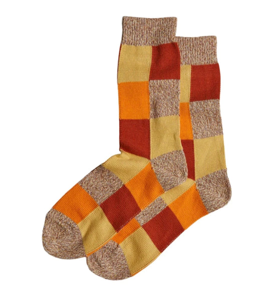 Organic Patch Orange Cotton Socks