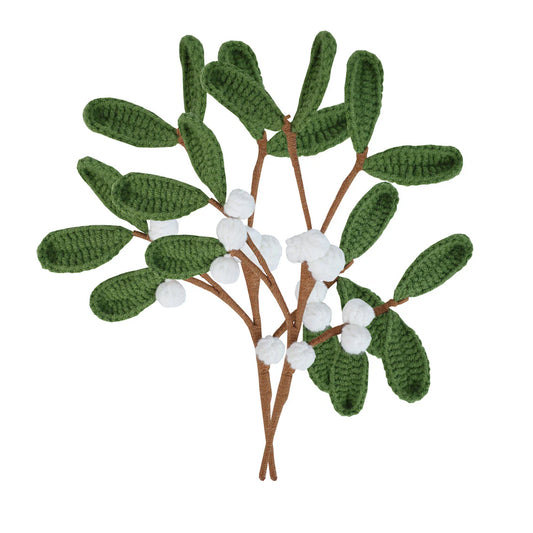 Crochet Mistletoe Sprig (2 per pack)