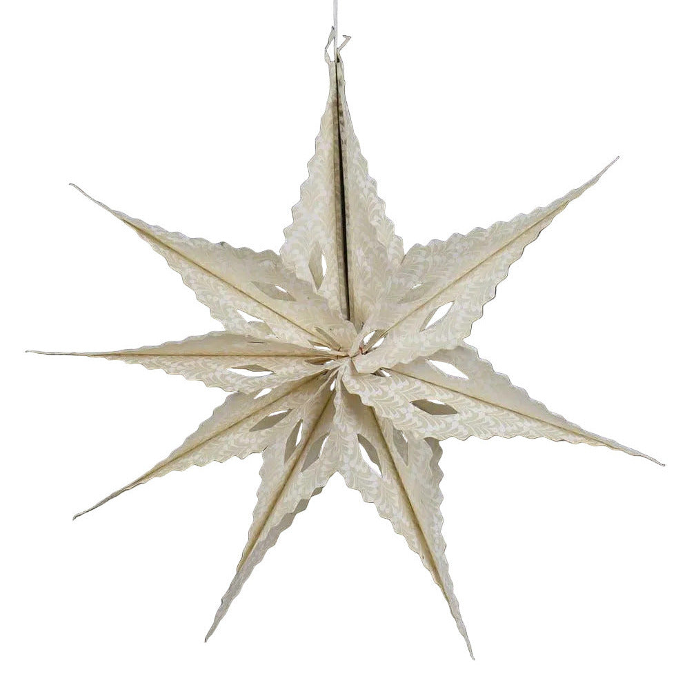 Sirius Bunch Star Paper Christmas Decoration Off White/White