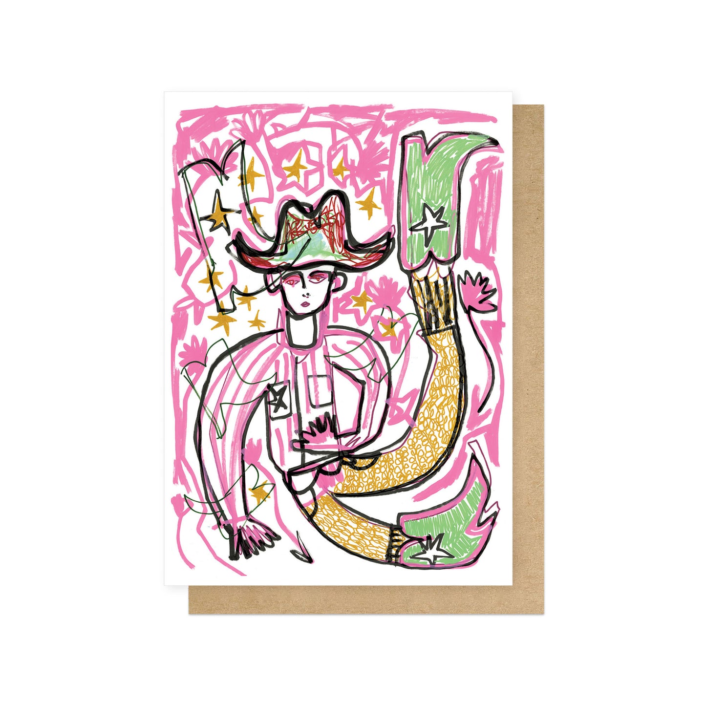 Boots Cowboy Greeting Card