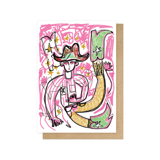 Boots Cowboy Greeting Card