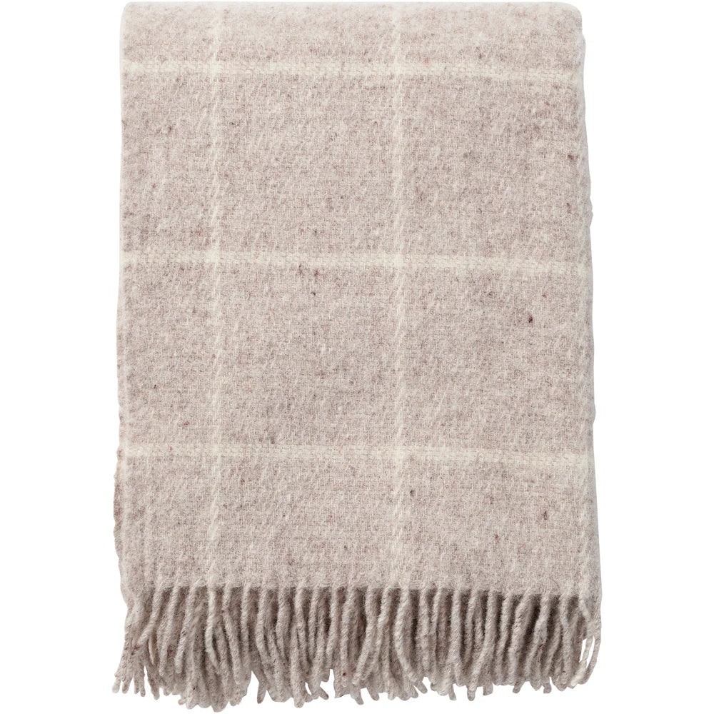 Vinga Island Beige Brushed Lambswool Throw