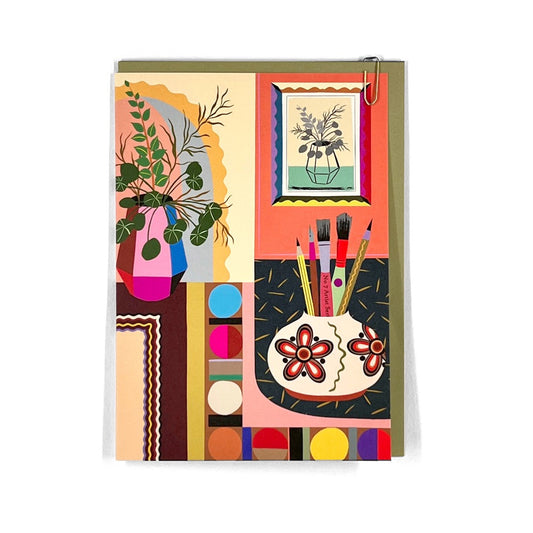 Canvas Botanical Lifestyle Abstract Interiors Greeting Card