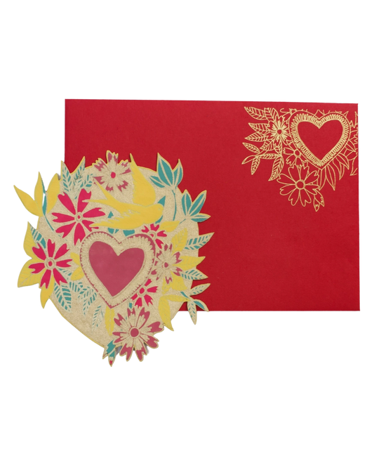 Floral Heart Greeting Card