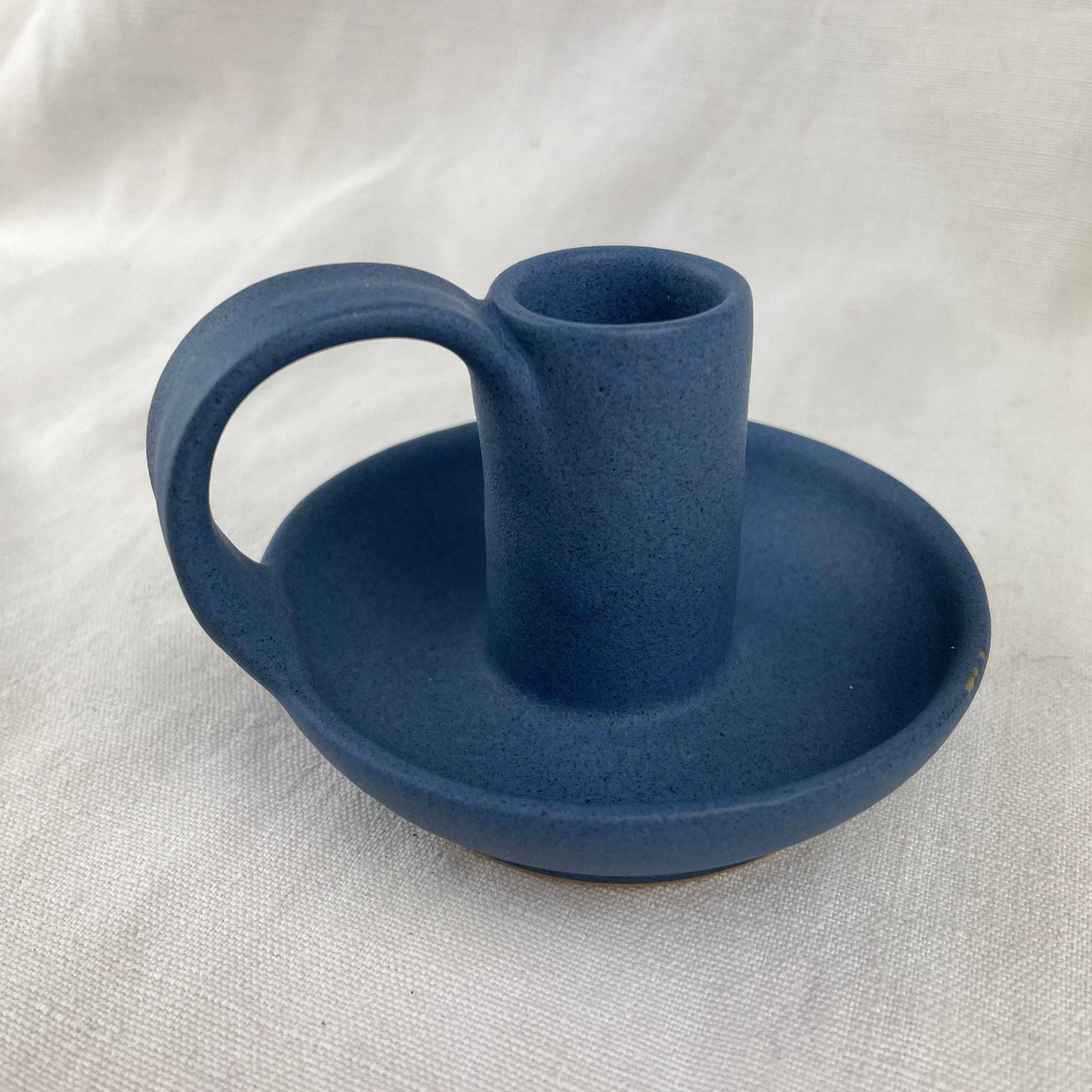 Jyoti Stoneware Candle Stick Holder Blue