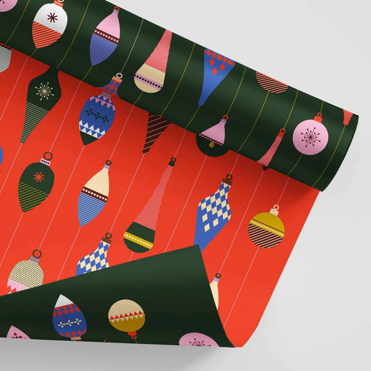 Double Sided Vintage baubles Wrap