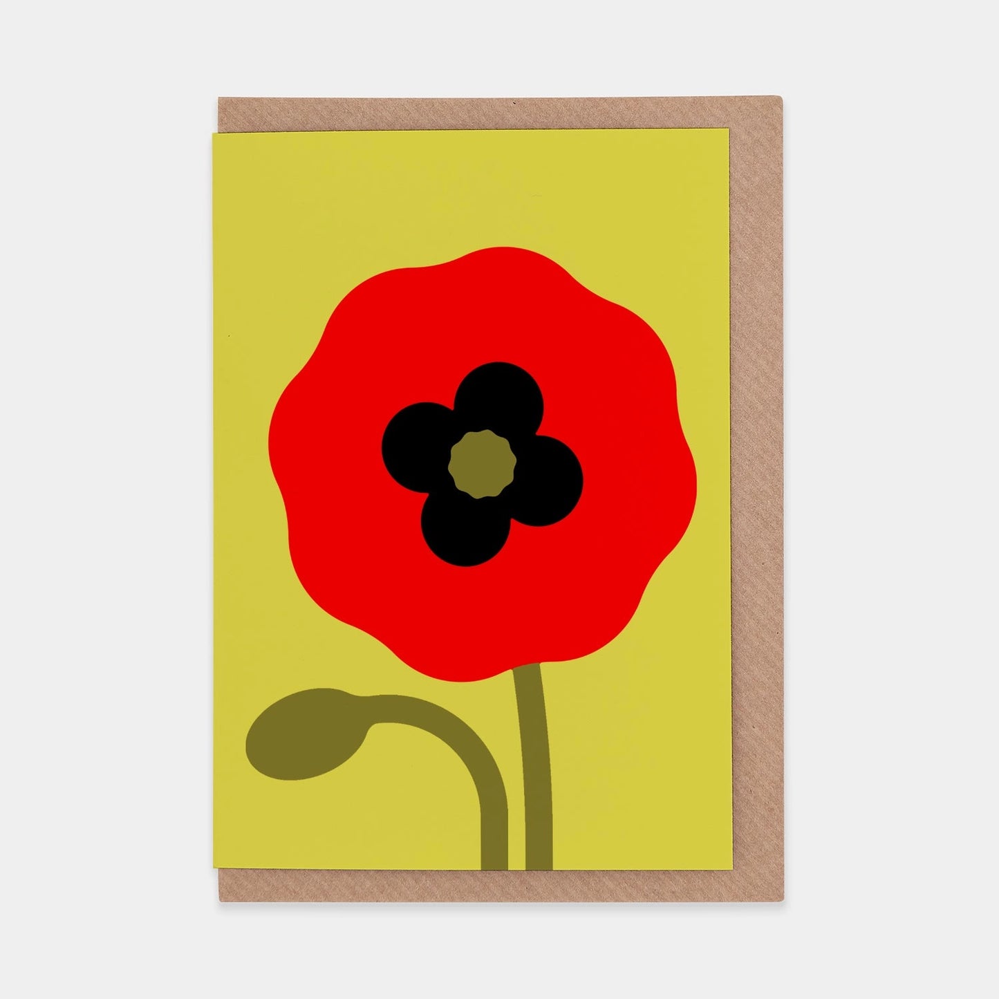Red Poppy Greetings Card