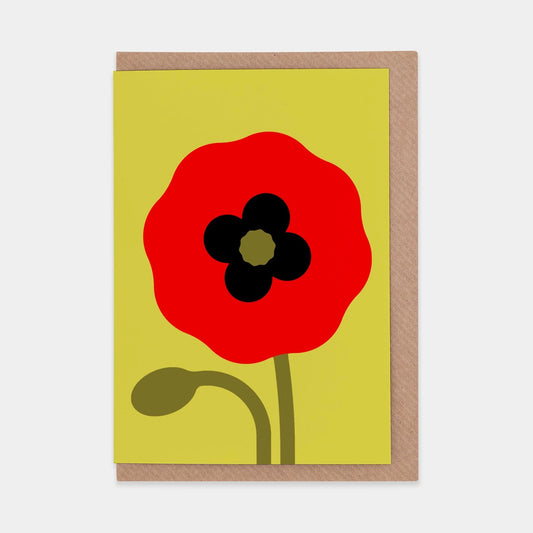 Red Poppy Greetings Card