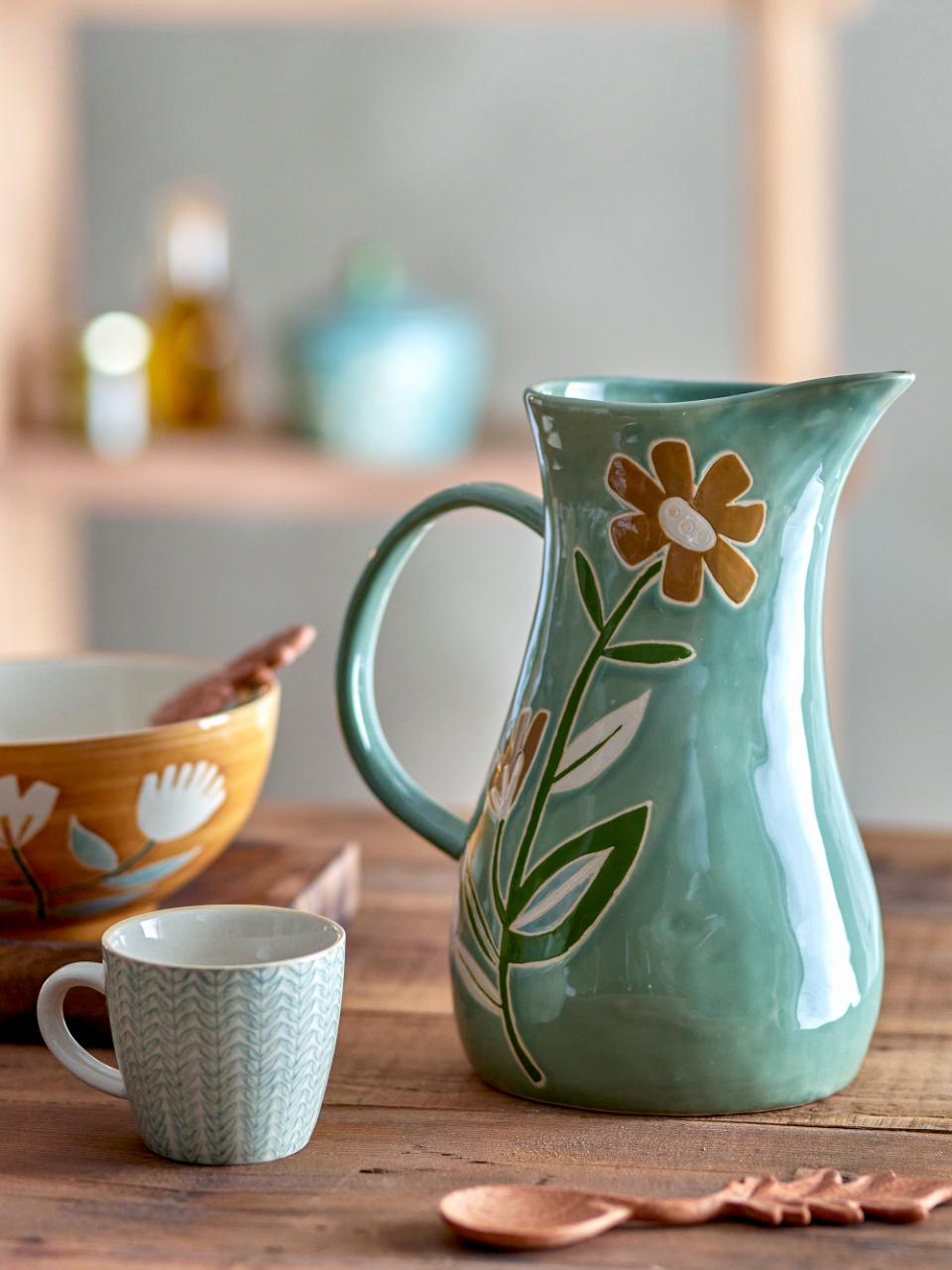 Tanger Green Stoneware Jug