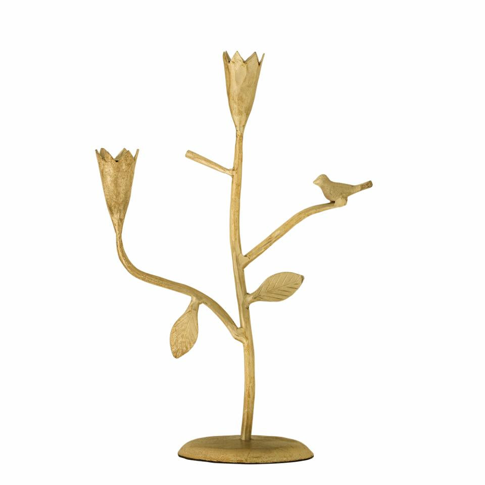 Trianon Gold Metal Candle Holder