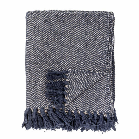 Herringbone Blue Throw