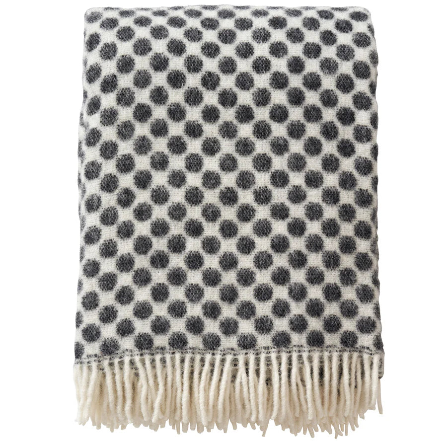 Gotland Dot  Black Woven Throw