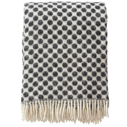 Gotland Dot  Black Woven Throw