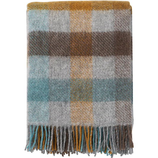 Gotland Muli Turquoise Woven Wool Throw