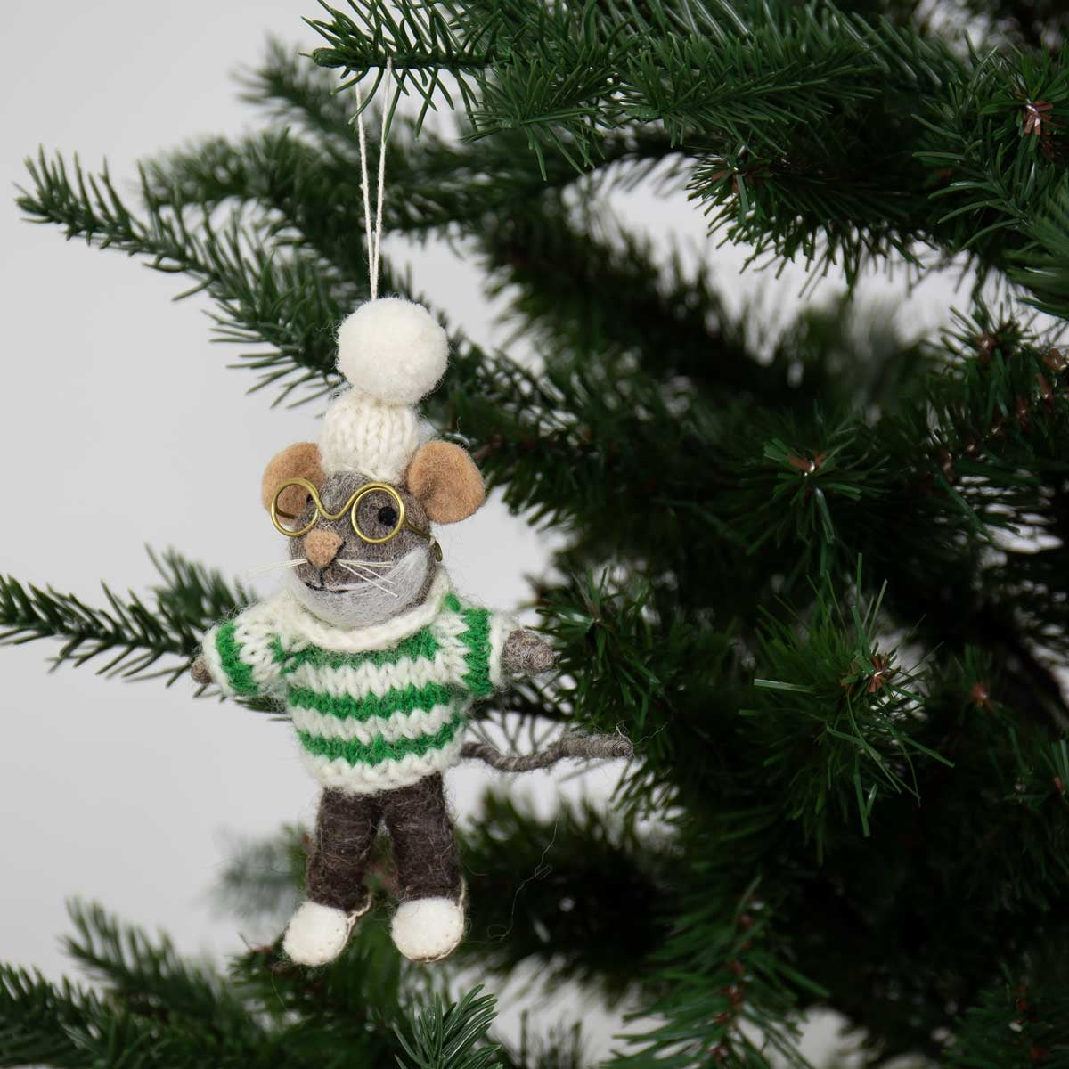 Grandpa With Slippers Christmas Felt Decoration