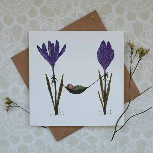 Crocus Baby Card