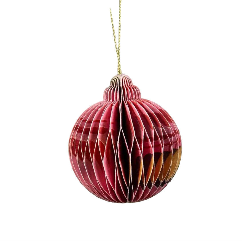 Jaipur Honeycomb Christmas Bauble - Pink