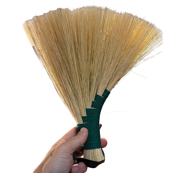 Natural  and Green Tampico  Fibre Hand Brush