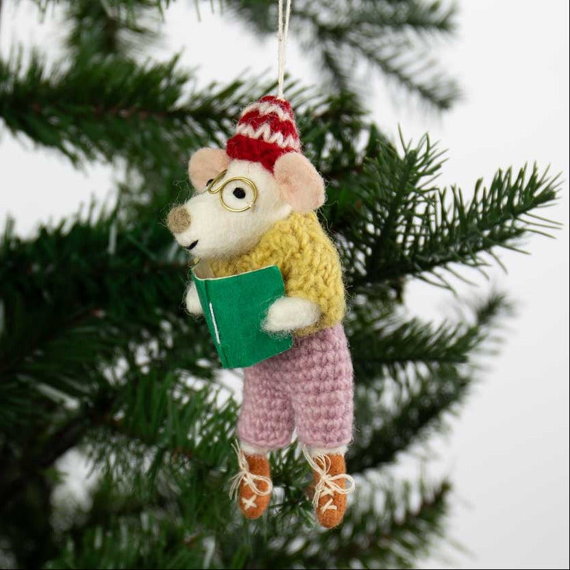 Reading Teacher Christmas Felt Decoration