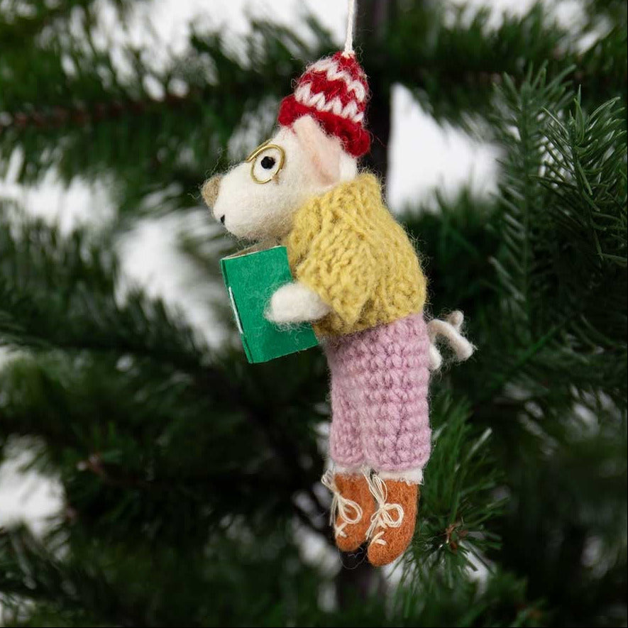 Reading Teacher Christmas Felt Decoration