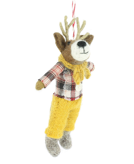 ReindeerWith Yellow & Tartan Outfits ( 2 Designs)