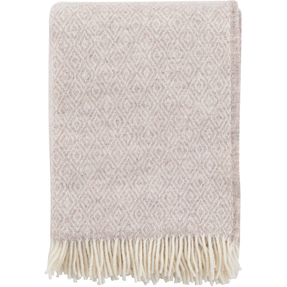 Stella Beige Brushed Lambswool Throw