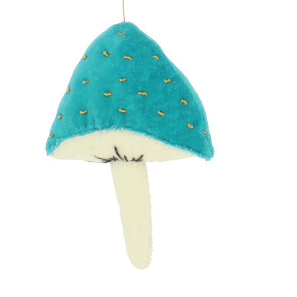 Velvet Toadstool  Hanging Decoration ( 3 Colours)